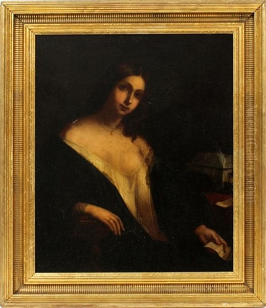 Woman Seated Reading Letter - view 1
