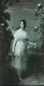 Jeune Fille Chassant Les Papillons by Charlemagne-Oscar Guet