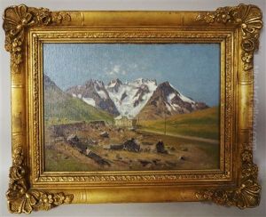 Paysage De Montagne, Col Du Lautaret