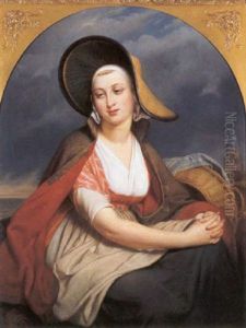Dromend Meisje by Egide Godfried Guffens