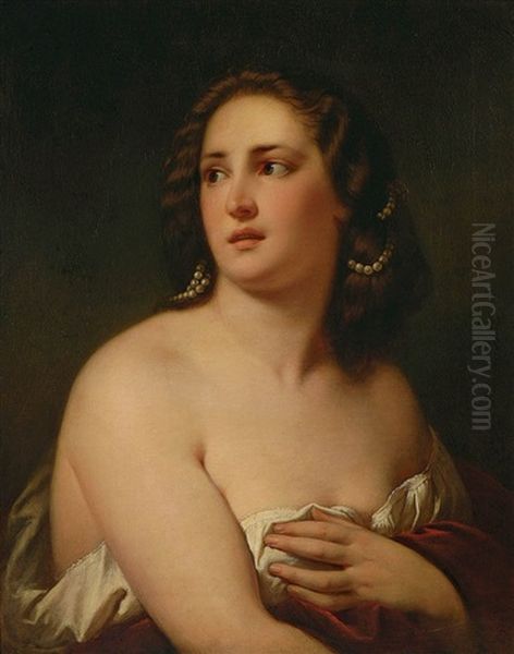 Portrait Einer Dame Mit Entblosten Schultern - view 1