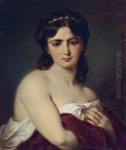 Madchenportrat by Carl Adolf Gugel