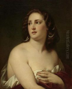 Bildnis Einer Jungen Dame by Carl Adolf Gugel
