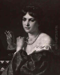 Portrait Einer Jungen Edeldame by Carl Adolf Gugel