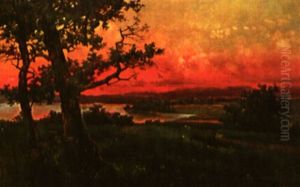 Abendstimmung Am See by Theodor Otto Michael Guggenberger
