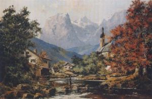 Partenkirche Vor Zugspitzmassiv