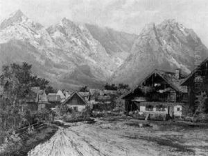 Dorfstrase In Garmisch by Thomas Guggenberger