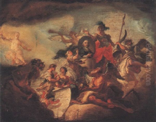 Ceiling Decoration With Portrait Of A Prelate - view 1