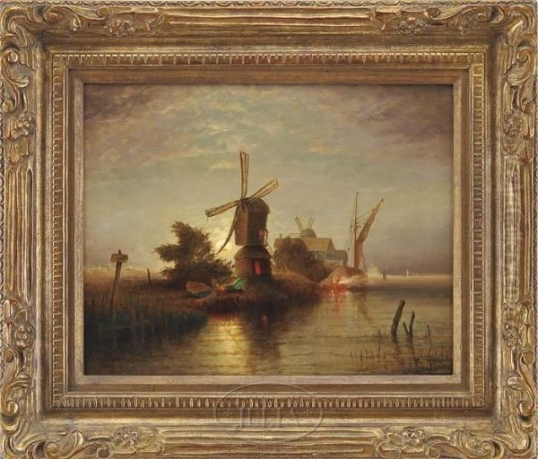 Windmills And Sails Along The Shore - view 1
