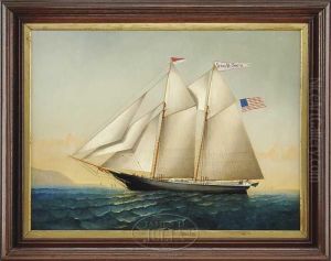 Portrait Of The Schooner "jessie B. Smith" by Elisha (Taylor) Baker