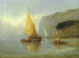 Segelboote Vor Der Kuste by Joseph Alexandre Guichard