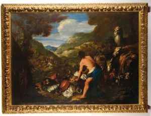 Il Viaggio Di Giacobbe Orfeo Incanta Gli Animali Con La Sua Musica by Bartolomeo Guidobono