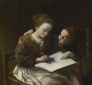 The Drawing Lesson by Domenico Guidobono