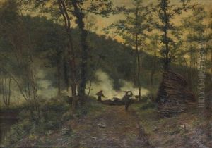 Charbonnier Dans Les Bois Des Conques by Jules Guiette