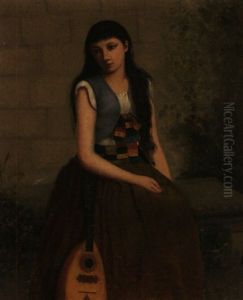 Jeune Femme A La Mandoline