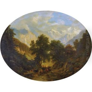 Le Retour De Troupeau by Charles Louis Guigon