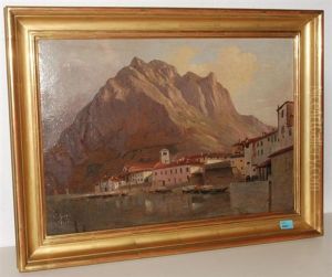 Blick Auf Lecco, Mit Dem Hafen