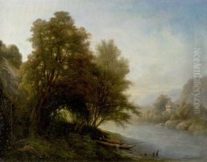 Flusslandschaft Mit Turm