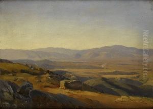Vue De Civitella by Charles Louis Guigon