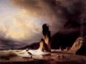 Schiffbruchige Vor Der Rettung