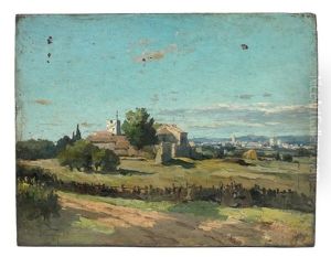Un Village Provencal by Paul Camille Guigou