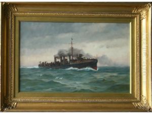A Gunboat Under Full Steam