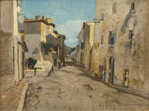 Rue A Lourmarin (vaucluse) by Paul Camille Guigou