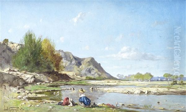 Lavandieres Au Bord De La Durance A Saint Paul - view 1