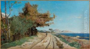 Route Au Bord De La Mediterrannee by Paul Camille Guigou