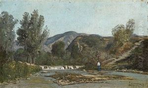 Personnage Au Milieu D'une Riviere Personnage Au Milieu D'une Riviere