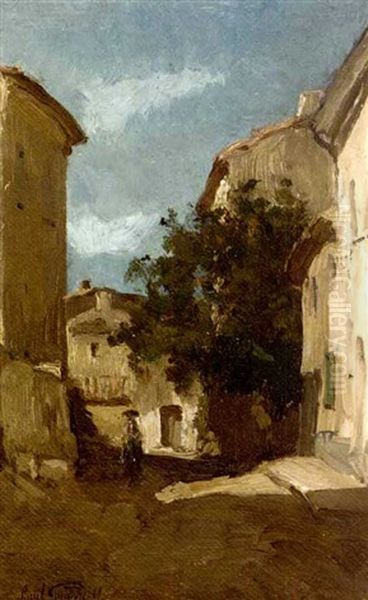 A Figure On A Provencale Street - view 1