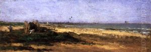 Strandlandschaft Mit Bauern An Einem Wagen Strandlandschaft Mit Bauern An Einem Wagen