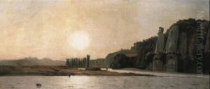 Soleil Levant Sur Les Bords De La Durance A Mirabeau