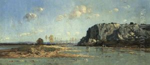 A River Landscape (river Durance?)