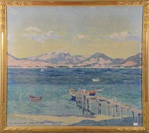 Paysage Cote D'azur Giens by Maurice Guilbert