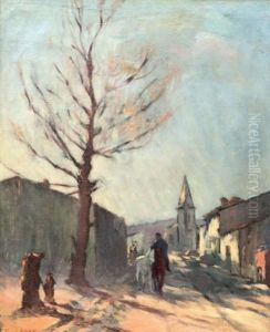 Rue De Village Anime by Narcisse Guilbert