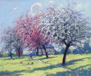 Pommiers En Fleurs by Narcisse Guilbert