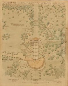 A General Plan Of The Rhodes Memorial At Groote Schuur by Herbert Baker