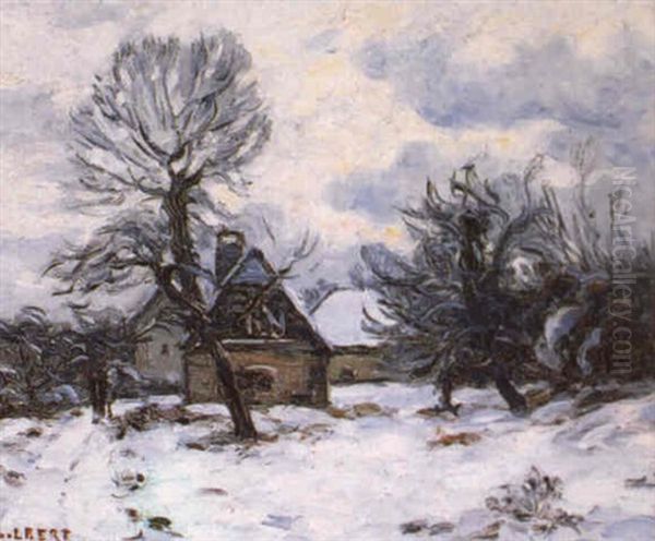 Ferme Sous La Neige Aux Environs De Rouen - view 1