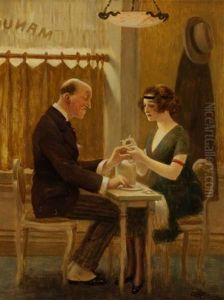 La Main Dans La Main by Albert Guillaume