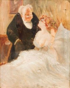 Scene Galante by Albert Guillaume