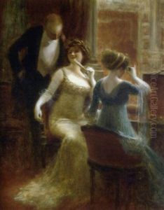 Dans La Loge De Theatre by Albert Guillaume