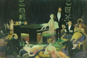 Klavierkonzert In Eleganter Abendgesellschaft by Albert Guillaume