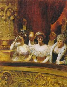 A Private Box At The Opera by Albert Guillaume