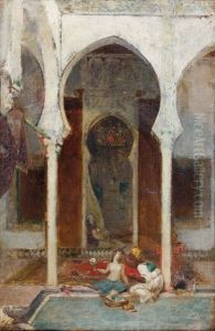 Odalisque Et Sa Servante Au Bain