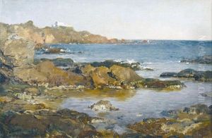 La Mediterrannee Pres Alger by Gustave Achille Guillaumet