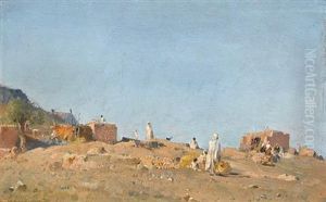 A Berber Village, Algeria by Gustave Achille Guillaumet