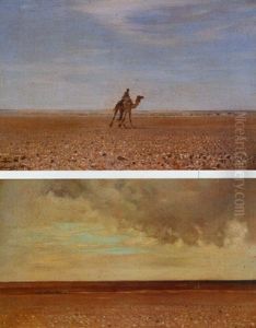 Paysage Anime Du Moyen-orient by Gustave Achille Guillaumet