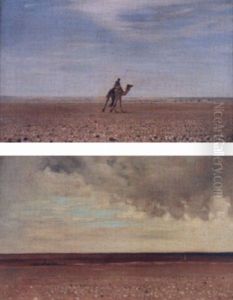 Paysage Du Moyen Orient Anime by Gustave Achille Guillaumet