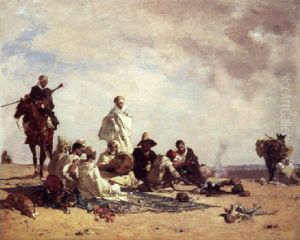 La Halte, Algerie by Gustave Achille Guillaumet